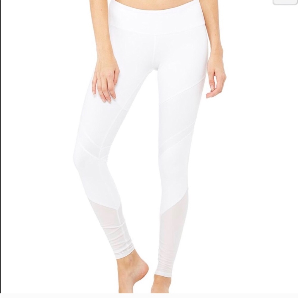 ⚡️White Mesh Alo Sheila Yoga Pants